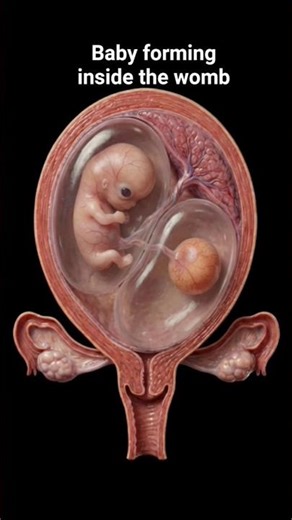 Baby forming inside the womb ✨ Early development visible #shorts