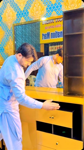 Golden VIP bedroom #laminationmart #bedroomfurniturestore #cheapdeals #cheapestprice #cheapestmarket #spacesavingfurniture #bedroomideas #storagefurniture #jahezpackageinkarachi #bedroomfurnitureset #furniturefactorydirect | Lamination Mart