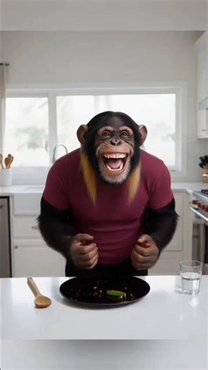 Funny Monkey Cooking Ladies Finger Curry | AI Kitchen Story