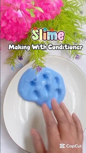Slime Making With Conditioner 🥰 #viralideas #shortfeed #satisfying #asmr #slime