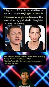 Tom Holland’s Buzz Cut Sparked “Skittles” Memes and Eminem Comparisons Online
