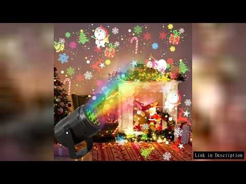 LED USB Christmas Projector Holiday Lights Xmas Projection Night Lamp Santa Claus Snowflake Spotligh