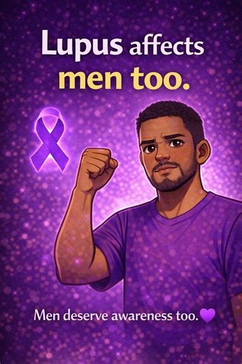 Lupus is often thought of as a women’s disease — but men get lupus too. About 10% of lupus patients are male, and symptoms can sometimes be more severe. Awareness matters for everyone living with this disease. 💜 #LupusAwareness #MenWithLupus #AutoimmuneDisease #LivingWithLupus #learnlupus
