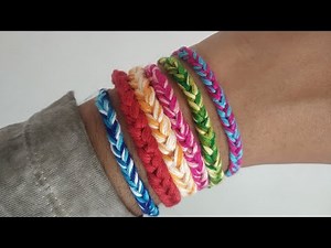 Easy Rakhi/friendship bracelets in 2 min using thread | Braided bracelet| Thread Rakhi at home