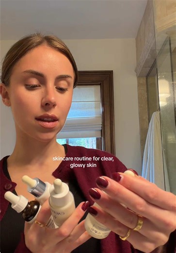 Alll the skincare I’m currently using to keep my skin clear and glowy | skincare routine