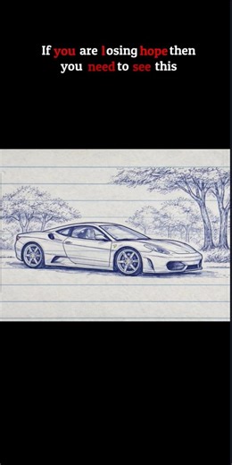 Pen Art of Ferrari ✨🎨 ‪@CarGuy-Drawing‬