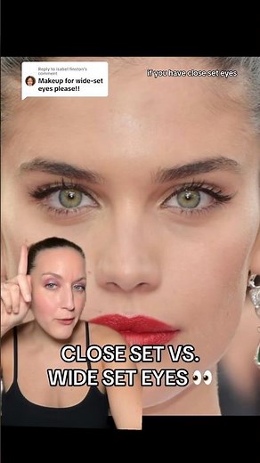 CLOSE SET VS. WIDE SET EYES 👀! #closeseteyes #wideseteyes #greenscreen #browneyesmakeup #eyeshades
