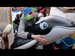 Inflatable Black Orca Mouth inflation