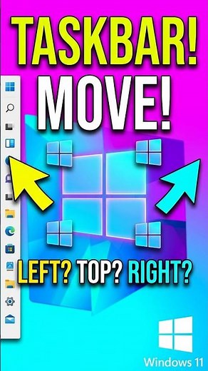 How to Move Taskbar to Top, Left, Right & Bottom in Windows 11 #shorts #windows11 #techtips