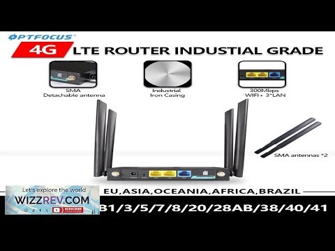 OPTFOCUS 4G LTE Modem 3LAN 300Mbps Long Range WIFI With Sim Card