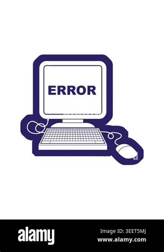 attention grabbing animation of vector icon illustration of a computer error Stock Video Footage - Alamy
