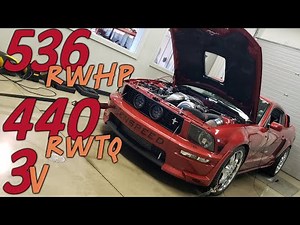 08 Mustang Auto (PAXTON NOVI 2200) Detroit Rocker Cams & Long Tubes Dyno @ Brenspeed