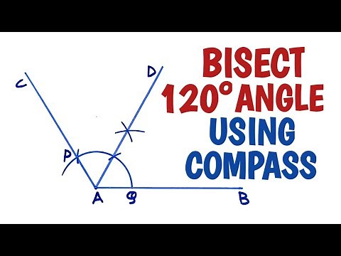 How to bisect 120 degree angle using compass