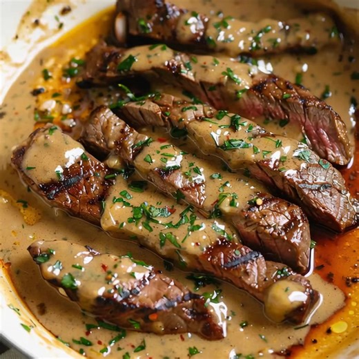 Pan-Fried Steak with Butter Sauce Juicy, tender, and bursting with flavor — this pan-fried steak with a velvety butter sauce makes for a quick yet gourmet meal. Simple, satisfying, and perfect for any night of the week! Ingredients For the steak: 450 g bib steak, cut into strips 1 2 tablespoons unsalted butter Salt and freshly ground black pepper, to taste For the marinade 60 ml soy sauce (or coconut aminos for a paleo, gluten-free option) 1 tablespoon olive oil 1 tablespoon Sriracha (or your fa