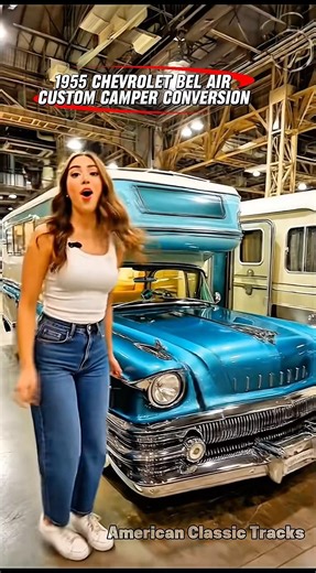 1955 Chevrolet Bel Air Custom Camper Conversion#1955Chevy #BelAir #ClassicCamper #VintageChevy