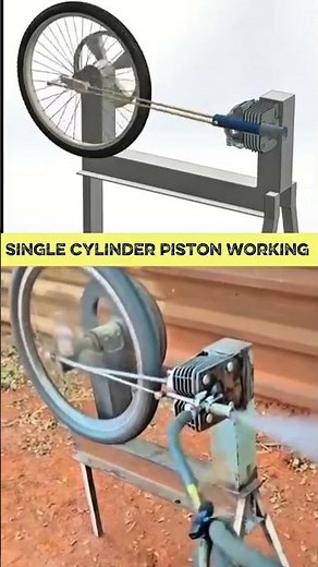 How a Single Cylinder Piston Works: DIY Mechanical Model ⚙️ #shorts