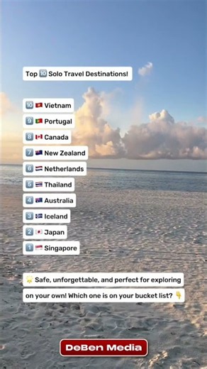 Top 🔟 Solo Travel Destinations!