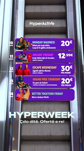 63K views · 17 reactions | ⚡️ Java ma EPIKE e vitit, HyperWeek ja ka nisë! 5 ditë rresht, 5 SUPER oferta. FUN pa limit! | HyperActive | Facebook