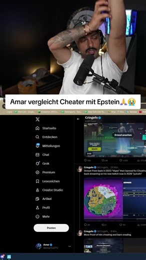 Amar vergleicht Fortnite Cheater mit Epstein#fy #fyp #twitch #fortnite #amar