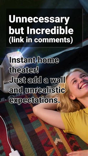 This Tiny Projector Turns Any Wall Into a 100-Inch Movie Theater #impulsebuy #amazonfinds