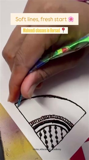Soft lines, fresh start 🌸 Mahendi classes in Borsad 📍 Viona Education Academy Borsad ✨ #borsad