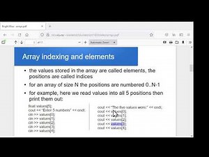Intro to arrays in C++