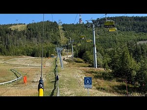 Tor saneczkowy, zjeżdżalnia grawitacyjna. Skrzyczne, Hala Jaworzyna. Przejazd.