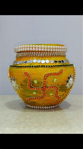KALASH 🏺 DECORATION || करा DECORATION 🎨#matakadecoration #art#diy#Maharashtrawedding#decorationtips