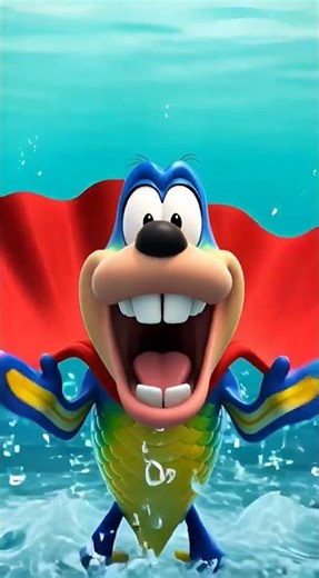 Funny fish cartoon for kids