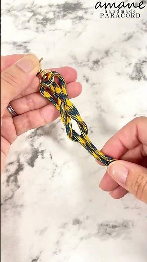 パラコード編み方紹介｜緩みにくいパーツの付け方② 基本を覚えてしっかり固定するコツ handmade.amane #パラコード #ハンドメイド #パラコード編み方 #パラコードクラフト