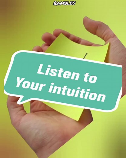 Listen to your intuition.. I know I used the terms instincts and intuition interchangeably. But for this context they mean the same #rambles #trinirambles
