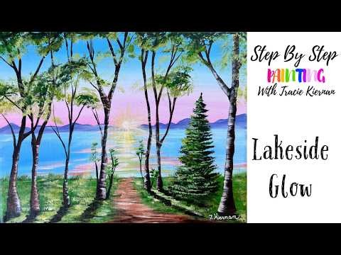 How To Paint "Lakeside Glow" - Acrylic Tutorial