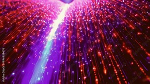 A waterfall of binary codes and data streams height, sheer volume of big data processed and transferred. network of glowing circuits, 4k Technology Background Animation Video