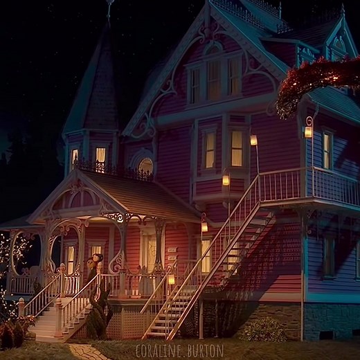 Tim Burton Inspired Landscape for Coraline Fans