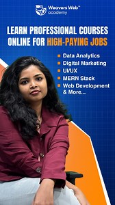 🚀 Want to supercharge your IT career? Discover top job-ready online courses in Data Analytics, Prompt Engineering, Data Science, Full Stack Development, UI/UX Design, App Development, Python, Digital Marketing & more! 🎯 ✅ Online Mode of Training ✅ Learn from Experts ✅ Get Certified ✅ 100% Placement Assistance 💬 Talk to our career counselor today and choose the perfect course for YOU! 📜 Get Certified | 💼 Get Hired | 💡 Get Ahead | Weavers Web Academy