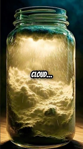 How To Make a Cloud… and Watch It Rain In a Jar?! 😳☁️⛈️ #shorts #stem #experiment