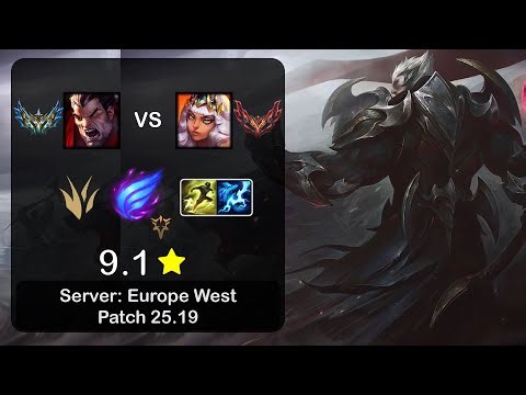 Darius Jungle vs Qiyana - EUW Challenger - Patch 25.19