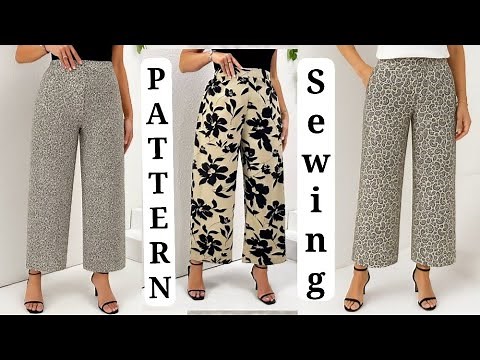 "Pattern Making & Sewing Wide-Leg Women's Pants✂️ | Step-by-Step Comfortable Pants"