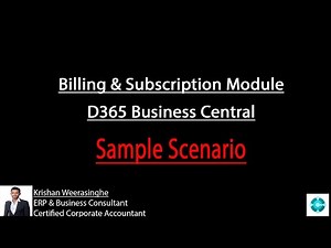 Billing & Subscription Module | Example | D365 Business Central