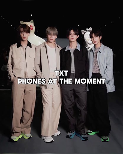 TXT Phones at the Moment: Taeyeon Samsung Galaxy S23, White Chi, Yeonjun, Samsung Galaxy Flip 5, Mint Suben, Graphite Beyond Joe