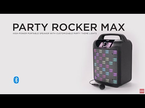 ION® Party Rocker™ Max - High-power portable Bluetooth speaker w/18 customizable party theme lights