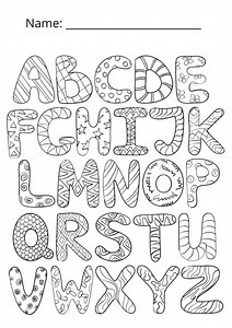 26 Alphabet Coloring Pages ABC Coloring Printables Kids Printable Coloring Preschool Coloring Book A to Z Letter Coloring Printable Coloring - Etsy