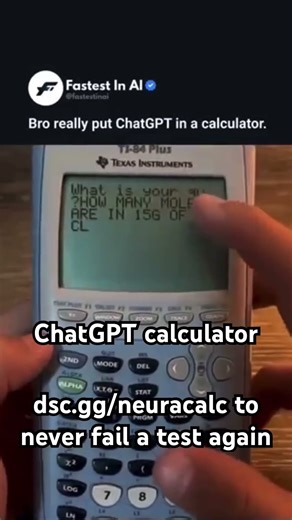 TI 84 calculator with AI