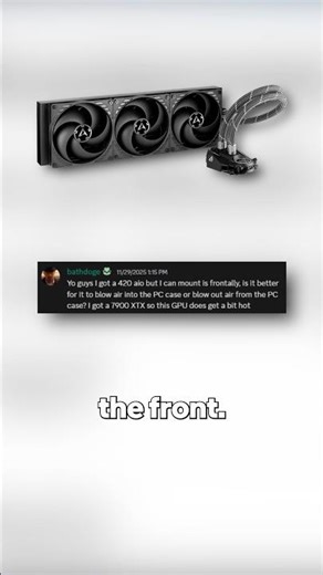 Is it okay to front mount my AiO?