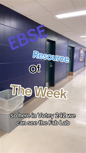 Yoyo, check out 🎶EBSE Resource Of The Week🎶 week 2!!!! Checking out the Fab Lab today and seeing all of their cool technology!!! #universityofvermont #college #fyp #student #resources #collegelife #equity #belonging #studentengagement #stem #fablab