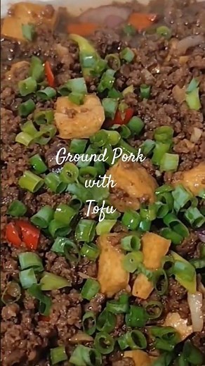 Stir Fry Ground Pork with Fried Tofu!