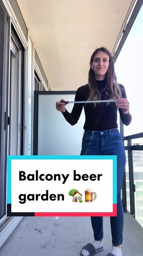 #diy-ing my own #beer garden! 🍻 I’ve always wanted a cozy space to have drinks with my friends. What better than my own balcony #beergarden? 🌳🪴🍺 #followalong