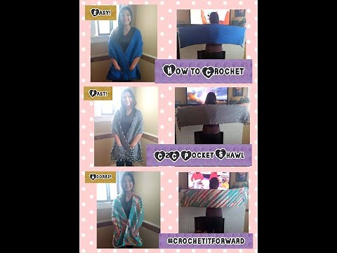 How to Crochet C2C Pocket Shawl | 1 Skein Pocket Shawl | Easy Pocket Shawl | Fast Pocket Shawl