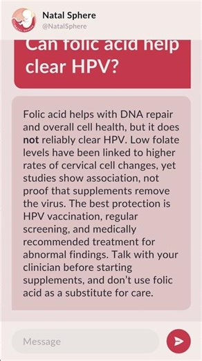 Can folic acid help clear HPV?