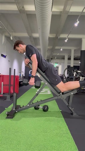 Chest supported single arm dumbbell scapula Row ￼